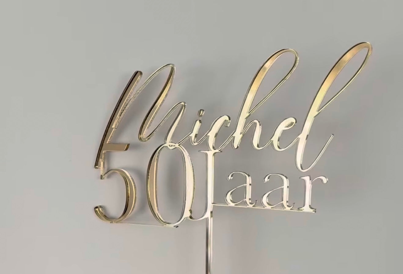 Gepersonaliseerde taart topper